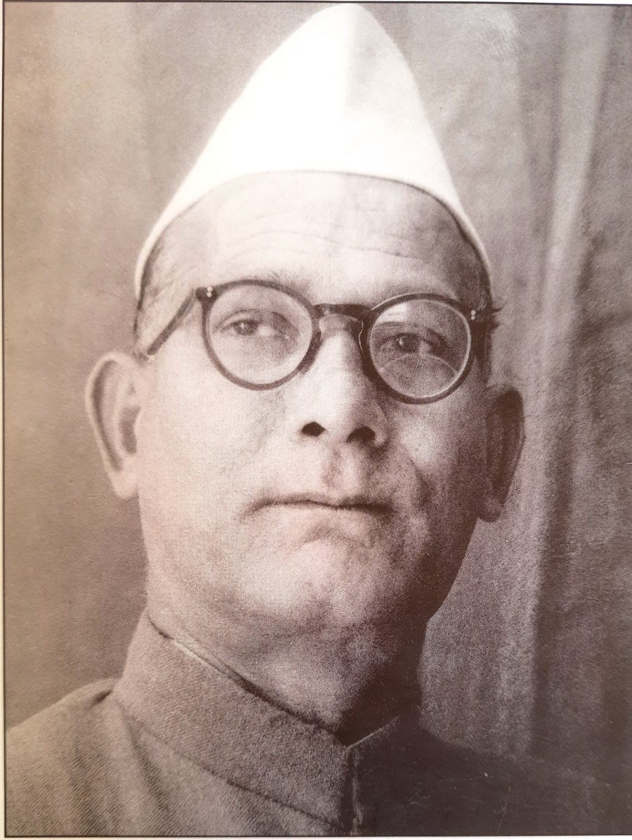 Portrait of Lala Mulk Raj Saraf (1894-1989), founder trustee and Father of Journalism in Jammu & Kashmir